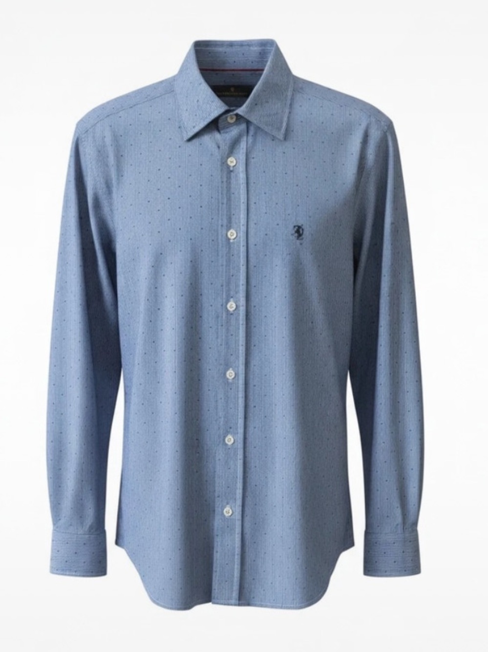 Ferrari Scuderia Button Down Shirt Men’s Small Navy Micro Stripe